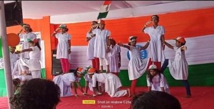 Children performing a cultural dance on Children's Day