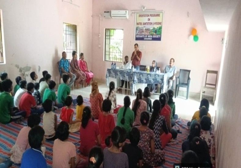 A community gathering at the Choudwar Centre